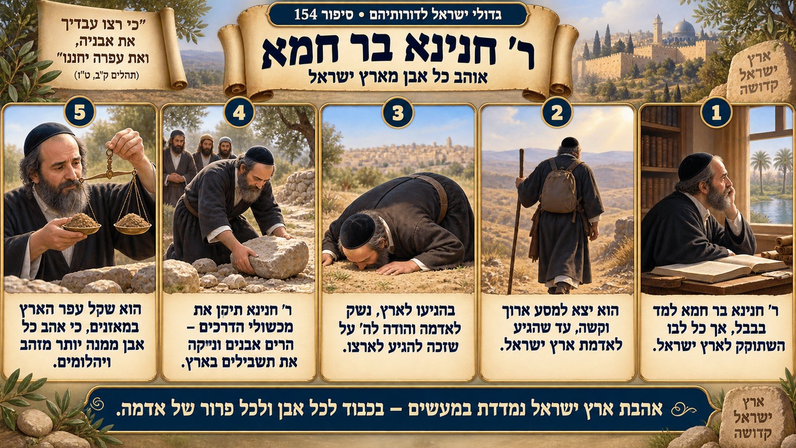תמונת סיכום — ר' חנינא בר חמא: ר' חנינא בר חמא
